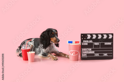 Cute cocker spaniel dog wit...