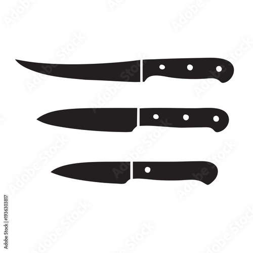 Kitchen Culinary Knife Set - Fillet, Paring, and Utility Knives