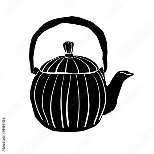 vintage teapot silhouettes and line art illustrations in classic retro style. solid silhouettes ideal for kitchen decor design, cafe branding, tea packaging, menu design, logos, stickers, poster