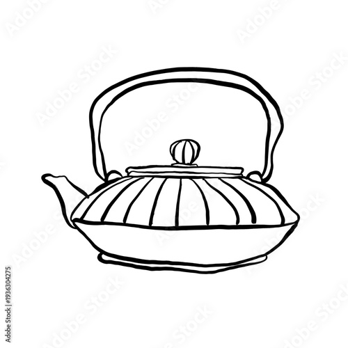 vintage teapot silhouettes and line art illustrations in classic retro style. solid silhouettes ideal for kitchen decor design, cafe branding, tea packaging, menu design, logos, stickers, poster