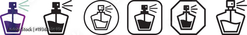 Perfume Spray Icon Vector Set.