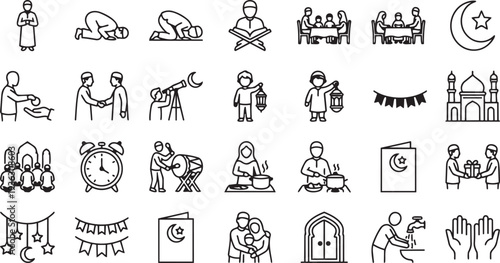 Islamic Icon Set Grid