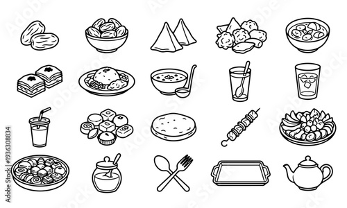 Icon Set Kitchen Food Icons