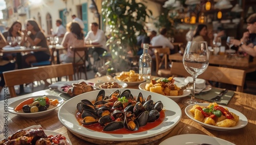 Malaga eatery offering Spanish tapas. Chili mussels