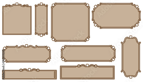 かわいいアンティーク風の飾り罫