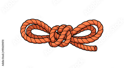 Rope Knot Illustration, Vector Style Graphic, for Design and Decoration