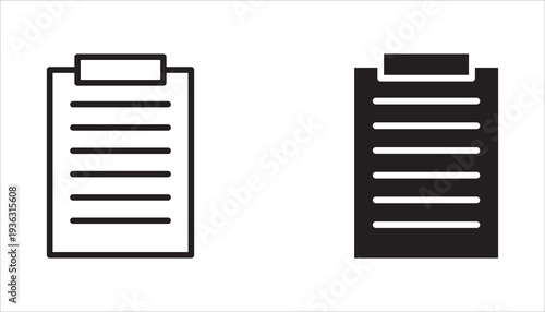 Document icon set. File, page, form, report, search, list, editable
