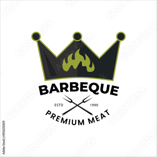 Classic logo King barbeque premium