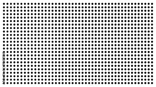 Screen displays a dense grid of small black dots on white background