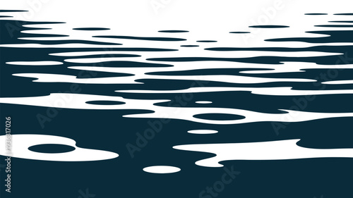 Water vector illustration with abstract ripples and circles design