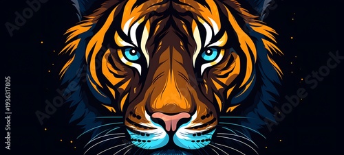 tiger vector illustration t-shirt design,generative AI