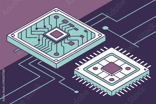 Intricate Circuit Board Design with Two Central Processors