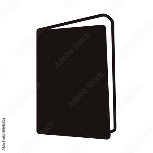 A Simple Black Silhouette of an Open Book for Educational Purposes