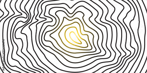 Psychedelic Warped Lines Optical Illusion Texture. Abstract Geometric Background Vector Design. Black and White Modern Pattern Op Art Illustration.