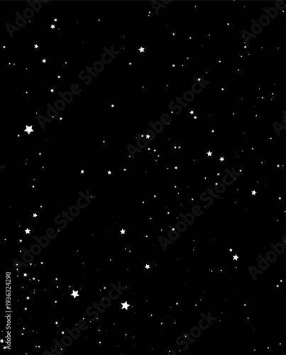 Black Star Particle Sparkle Abstract Background. Perfect for night sky themes, festive graphics, digital overlays, and creative design projects.