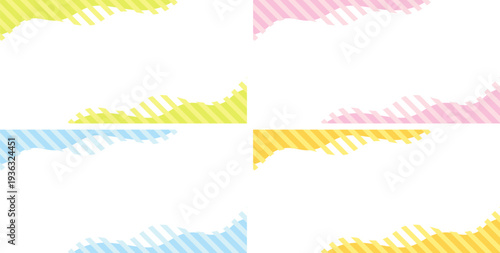 シンプルなストライプ柄のフレームセット