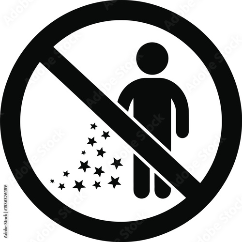 A sign indicating that dogs are not allowed to defecate in this area isolated on white background, Vector, illustration
