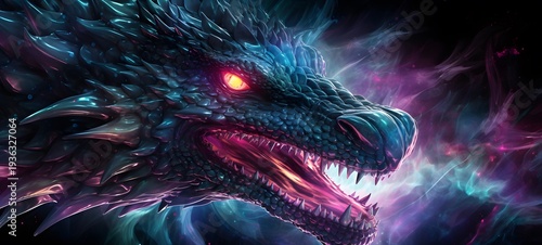 Astral vision dragon busther meets cosmos,generative AI