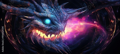 Astral vision dragon busther meets cosmos,generative AI