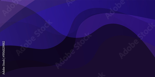 Abstract simple blue and purple shadow 3D background. Modern digitak concept. Overlapping shapes wave pattern design. Vector illustration