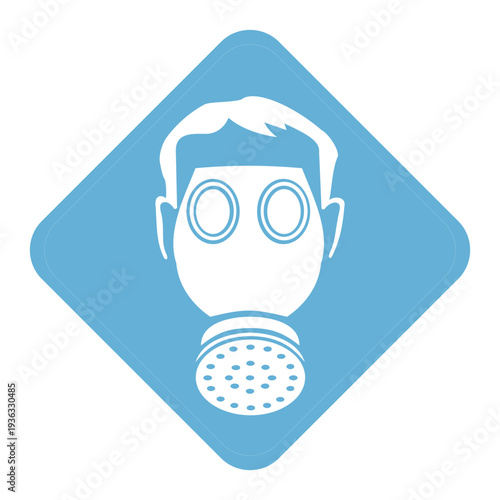 Gas Mask Respirator Hazard Protection Safety Icon