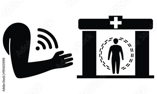 Human body scanning technology, medical diagnostic device and patient health check in hospital clinic
