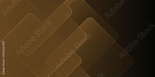 Abstract hexagon soft brown and gold lines gradient background. Digital concept