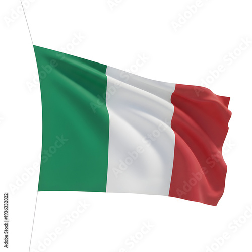 Free Download Waving flag of italy national symbol on white background - GFXLoad
