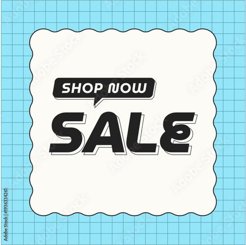 なみなみフレーム　SALEバナー　水色