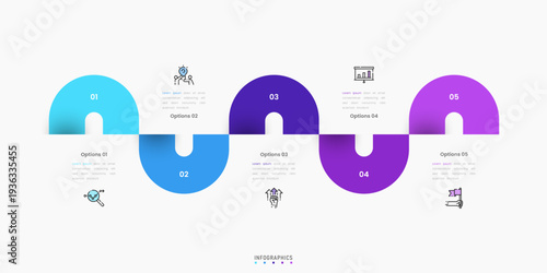 Vector Infographic label design template with icons and 5 options or steps. Can be used for process diagram, presentations, workflow layout, banner, flow chart, info graph.