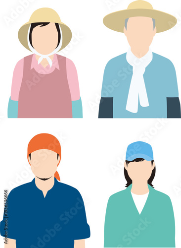 農業系人物シルエット