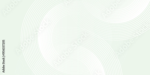 Abstract smooth green circle lines minimalist