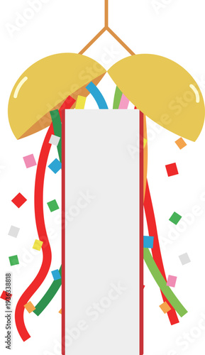 シンプルなくす玉のアイコン