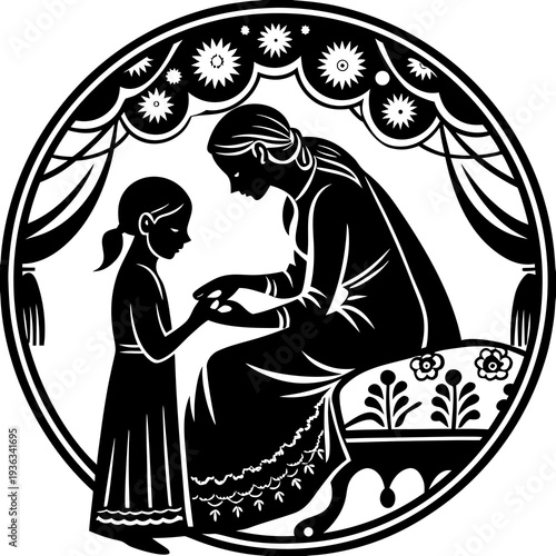 vector illustration of an angel and devil