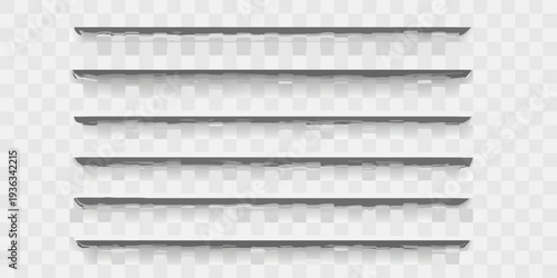 Realistic shadows of rectangular objects on a transparent background