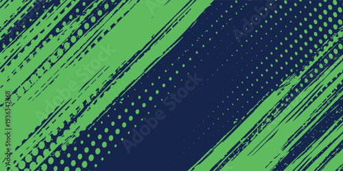 Sports green background design. Sport style grunge with halftone