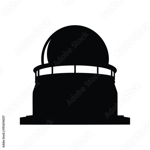 Striking silhouette of an astronomical observatory, a monument to scientific discovery