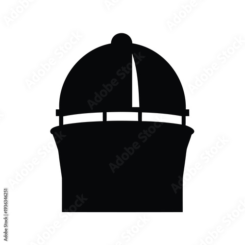 Silhouette of a traditional Korean gat hat with dome and brim