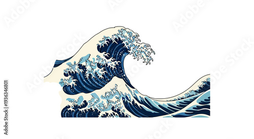Japanese Wave Art: The Great Wave of Kanagawa Style