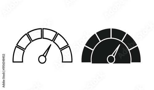 Two gauge meters with white and black semicircular dials and pointers