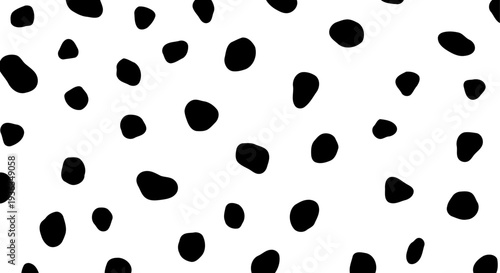 Abstract dalmatian spot pattern silhouette for textile and graphic design