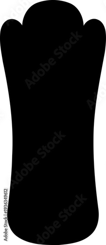 Elegant curved flower vase or ceramic urn silhouette