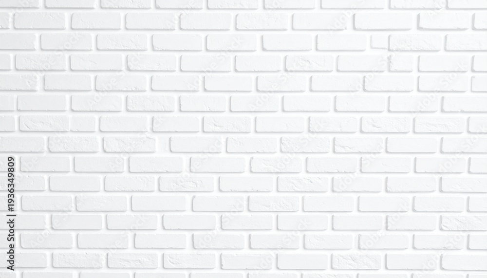 Fototapeta premium Clean White Brick Wall Texture Background.