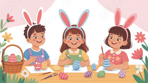 World book day colorful illustration with open book and leaves on light pink background celebrating reading