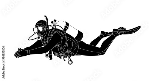 Scuba Diver Silhouette