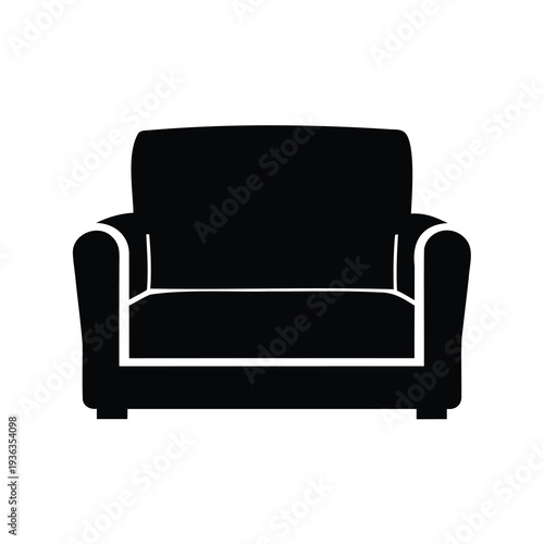 Minimalist black armchair with simple lines creating a sleek and modern aesthetic