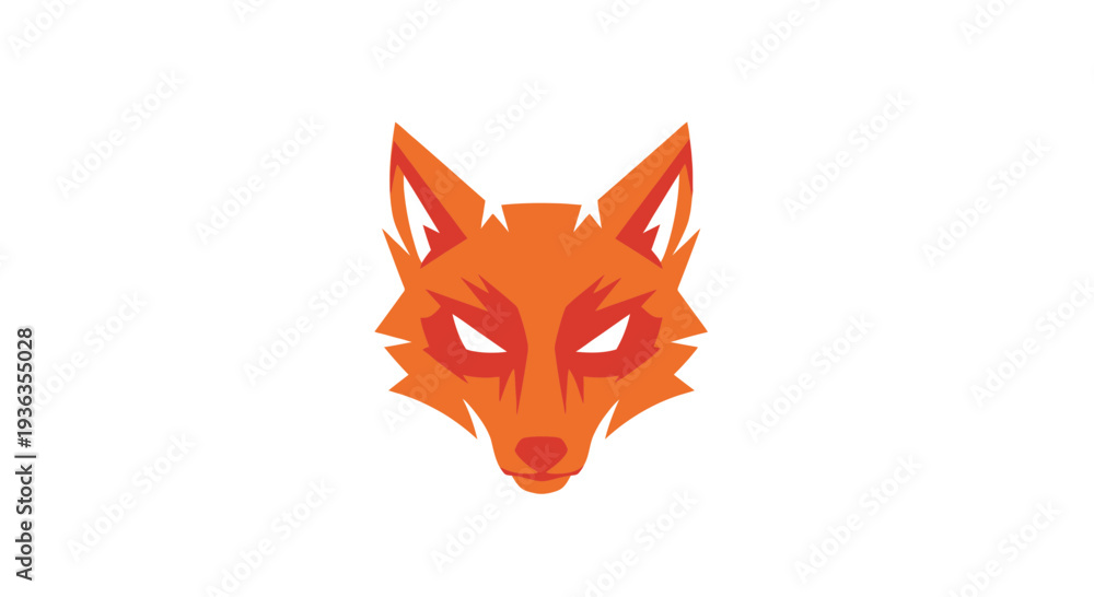 Obraz premium Stylized Fox Head Logo Design