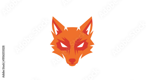 Stylized Fox Head Logo Design
