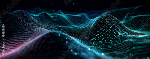 Modern digital fabric with depth and glow