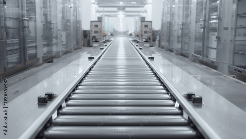 Fototapeta premium Vacant food production conveyor